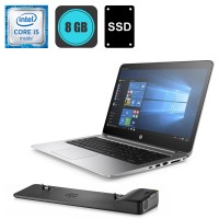 HP EliteBook Folio 1040 G3 5-6300, 8GB DDR4, 256GB SSD + Docking station